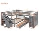 preview thumbnail 30 of 28, Merax Twin-Twin over Full L-Shaped Bunk Bed With 3 Drawers, Portable Desk and Wardrobe