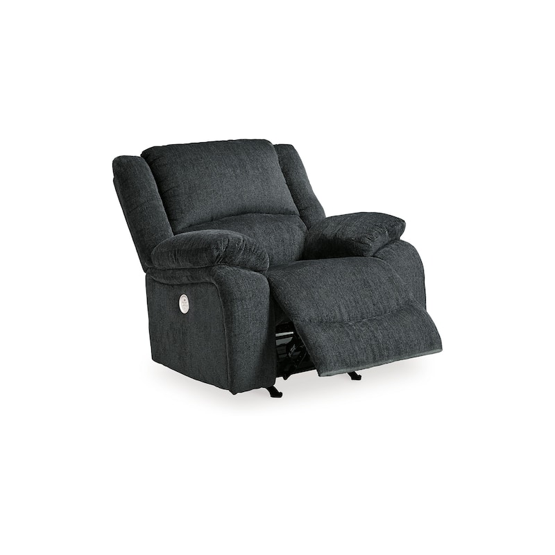 Wie 39 Inch Power Recliner Chair, Rocker, Slate Gray Chenille Upholstery