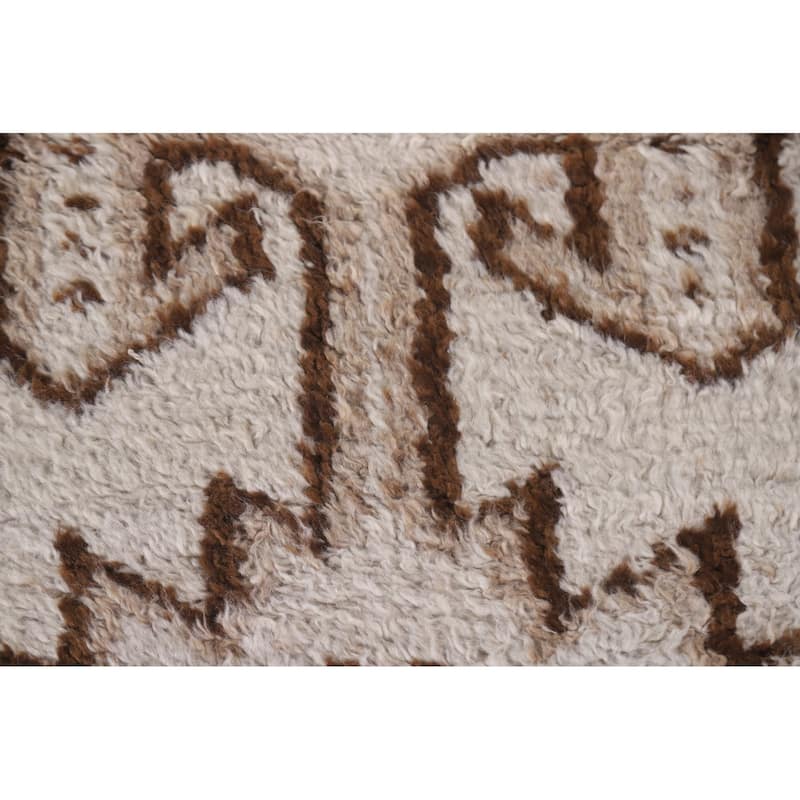 Geometric Anatolian Turkish Runner Rug Handmade Wool Carpet - 3'0"x 11'2"