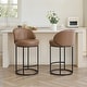 preview thumbnail 10 of 51, Spruce & Spring Chloe Upholstered Swivel Counter Bar Stool with Metal Frame and Arched Back