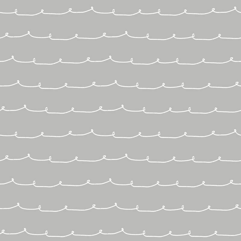 Advantage Wiggle Line Grey Stripe Wallpaper