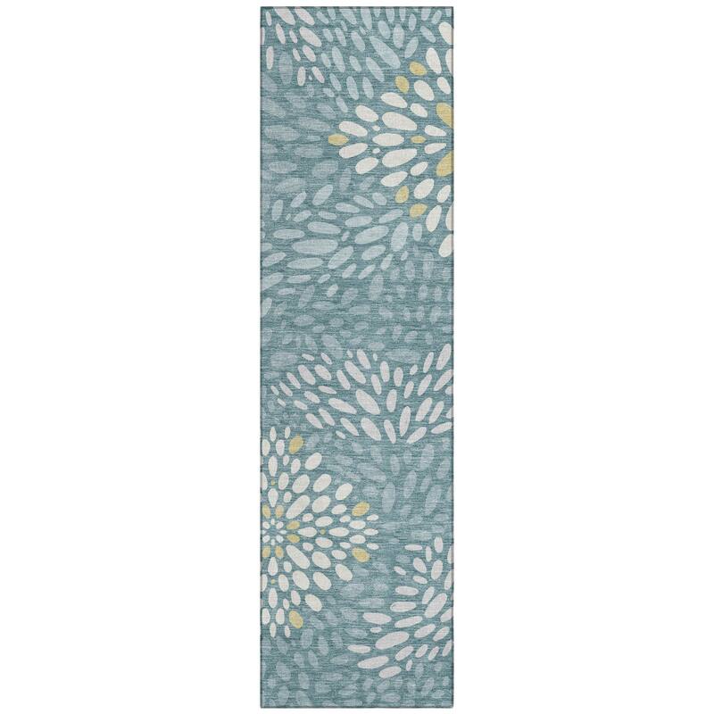 Machine Washable Indoor/ Outdoor Modern Genoa Chantille Rug