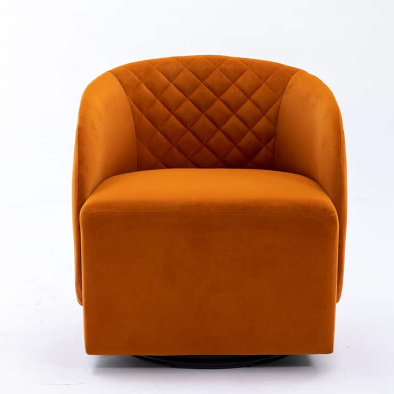 21.06"Seat Width Soft Velvet Fabric Swivel Chair For Living Room