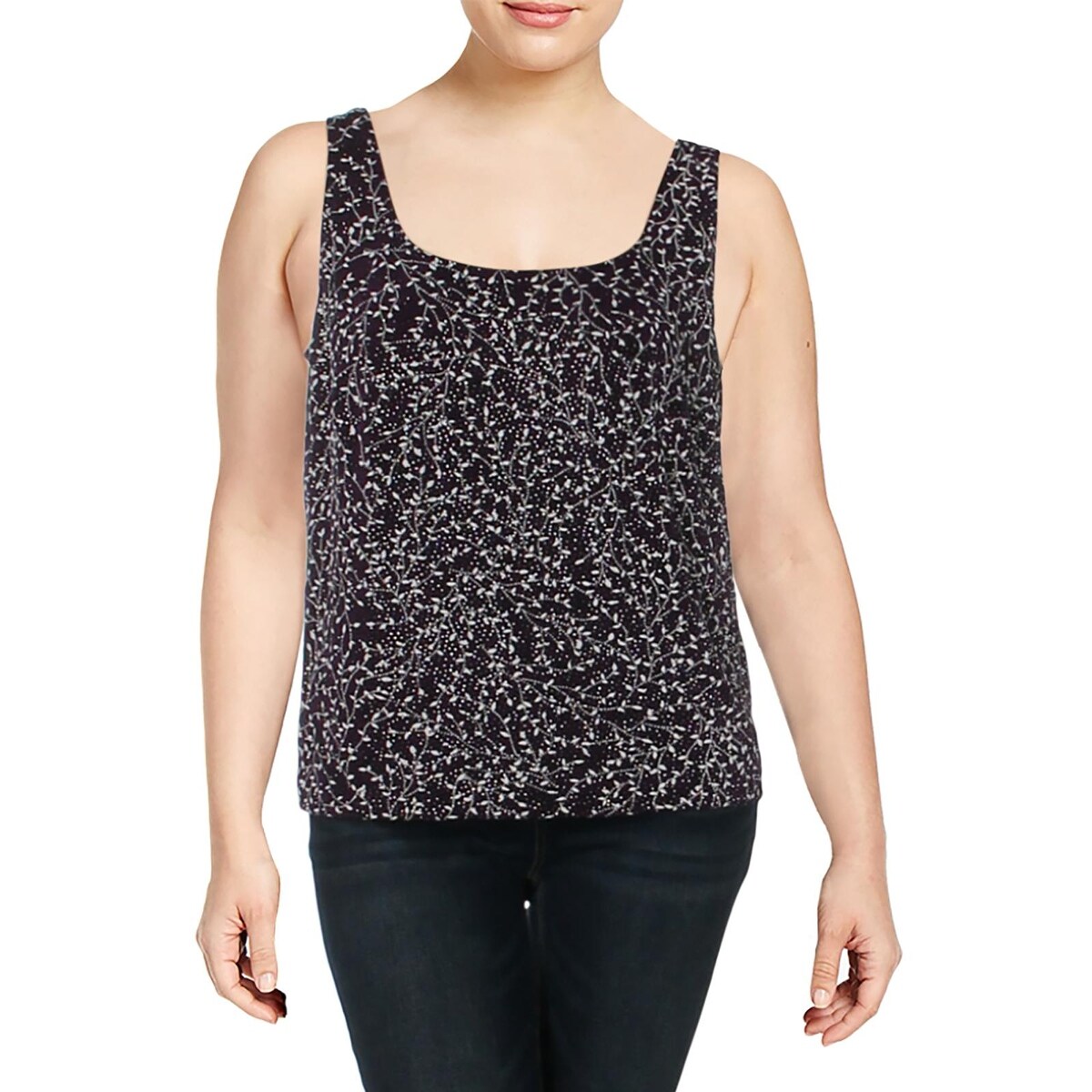 Shop Alex Evenings Womens Plus Tank Top Knit Glitter 3x