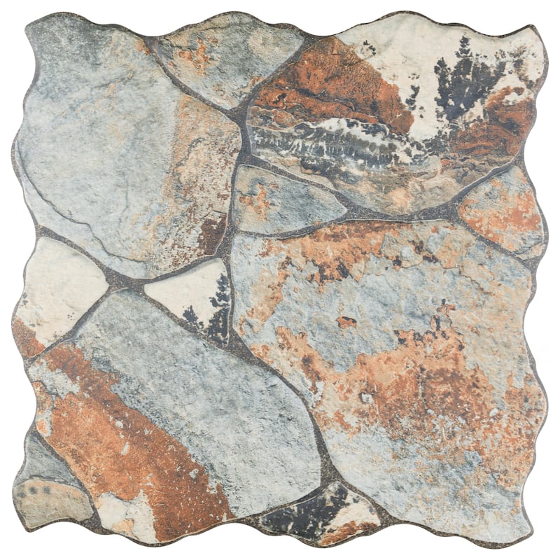 Merola Tile Canet Oxido 17" x 17" Porcelain Floor and Wall Tile