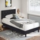 preview thumbnail 4 of 65, VECELO Upholstered Kids Bed Frame with Diamond Tufted Headoard,Twin Size Bed Set of 2