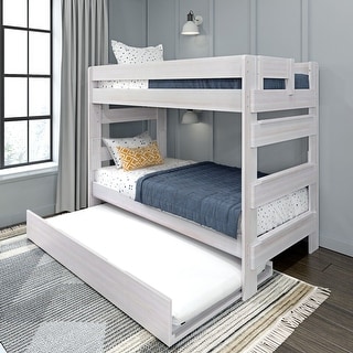 Max and Lily Farmhouse Twin over Twin Bunk Bed with Trundle