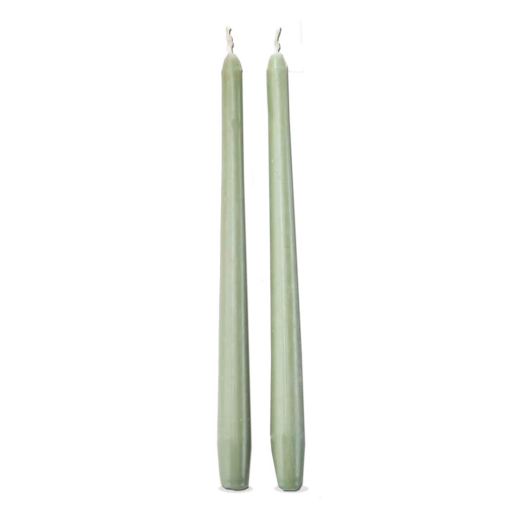 Bayberry 10" Light Green Taper Candle - 4 Hour Burn Time, Perfect for Everyday Use, Wax Candle, 10" H x 0.81" W
