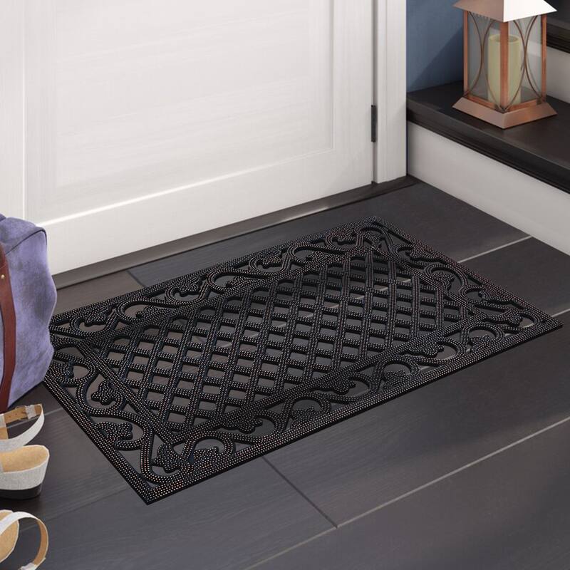 A1HC First Impression Diamonds 100% Rubber Pin Mat with Beautifully Hand Bronze Finish
