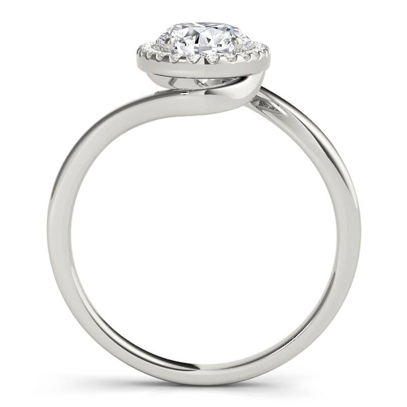 Auriya 14k White Gold Lab Grown Oval Diamond Halo Engagement Ring 0.50 to 5.00 ct. tw. (F-G VS)
