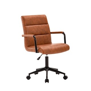 Porthos Home Paavo Height Adjustable Faux Leather Swivel Office Chair
