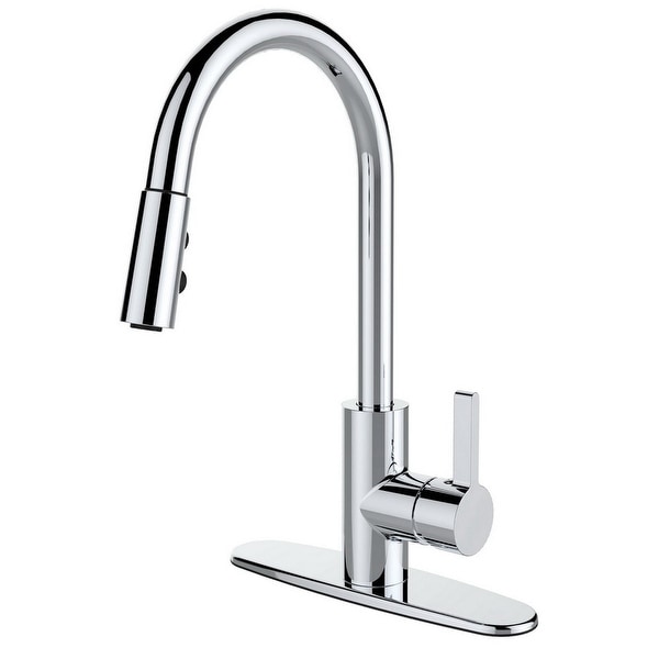 Single Handle Pull-down Deck Mounted Kitchen Faucet. Opens flyout.