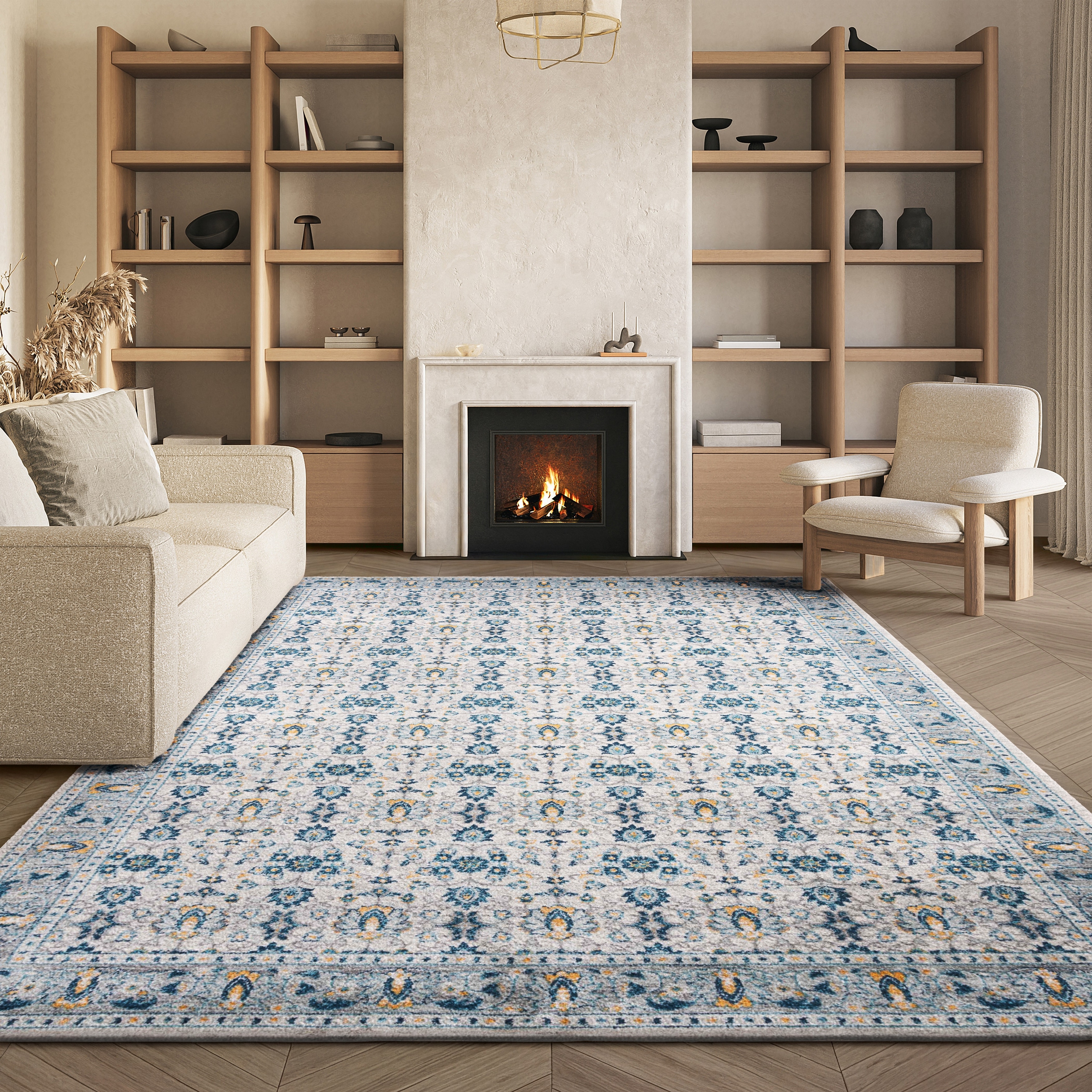 SAFAVIEH Madison Olka Vintage Boho Oriental Rug