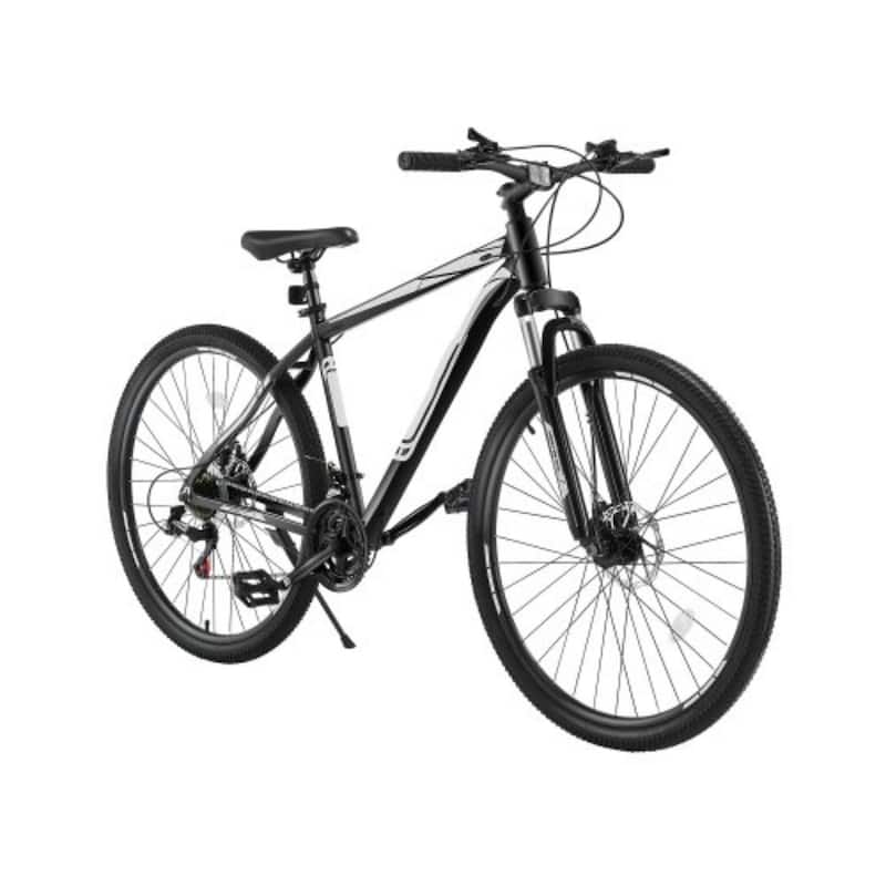 Black Aluminum 29" Mountain Bike with 21-Speed Front Suspension - 72.8" L x 24.8" W x 42.1" H