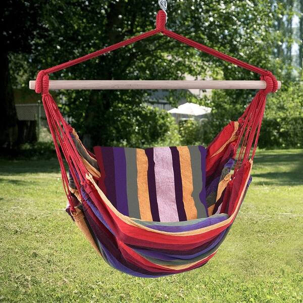 Shop Costway Hammock Rope Chair Patio Porch Yard Tree Hanging Air
