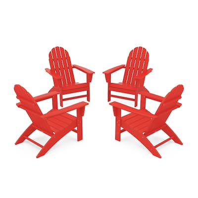 POLYWOOD Vineyard 4-Piece Adirondack Conversation Set