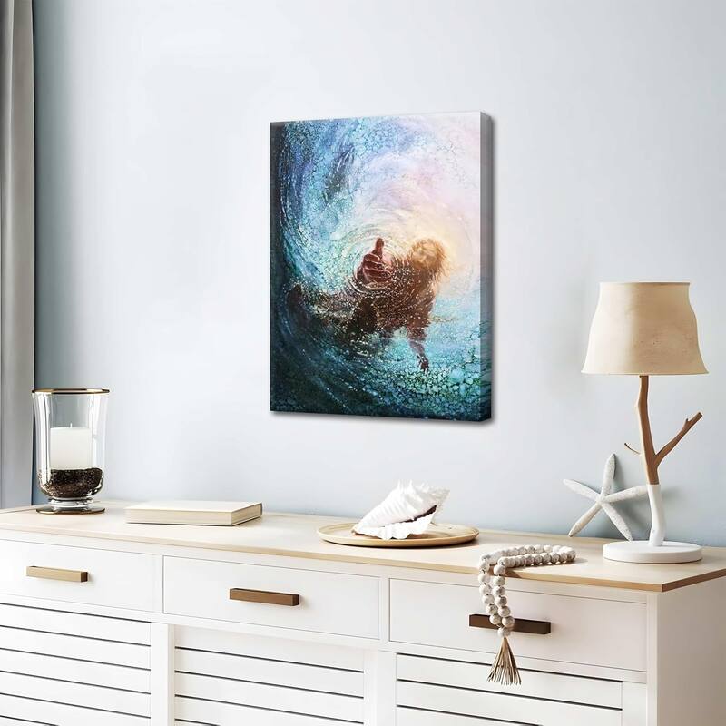 Jesus Christian Wall Art, Hand of God Canvas Paintings