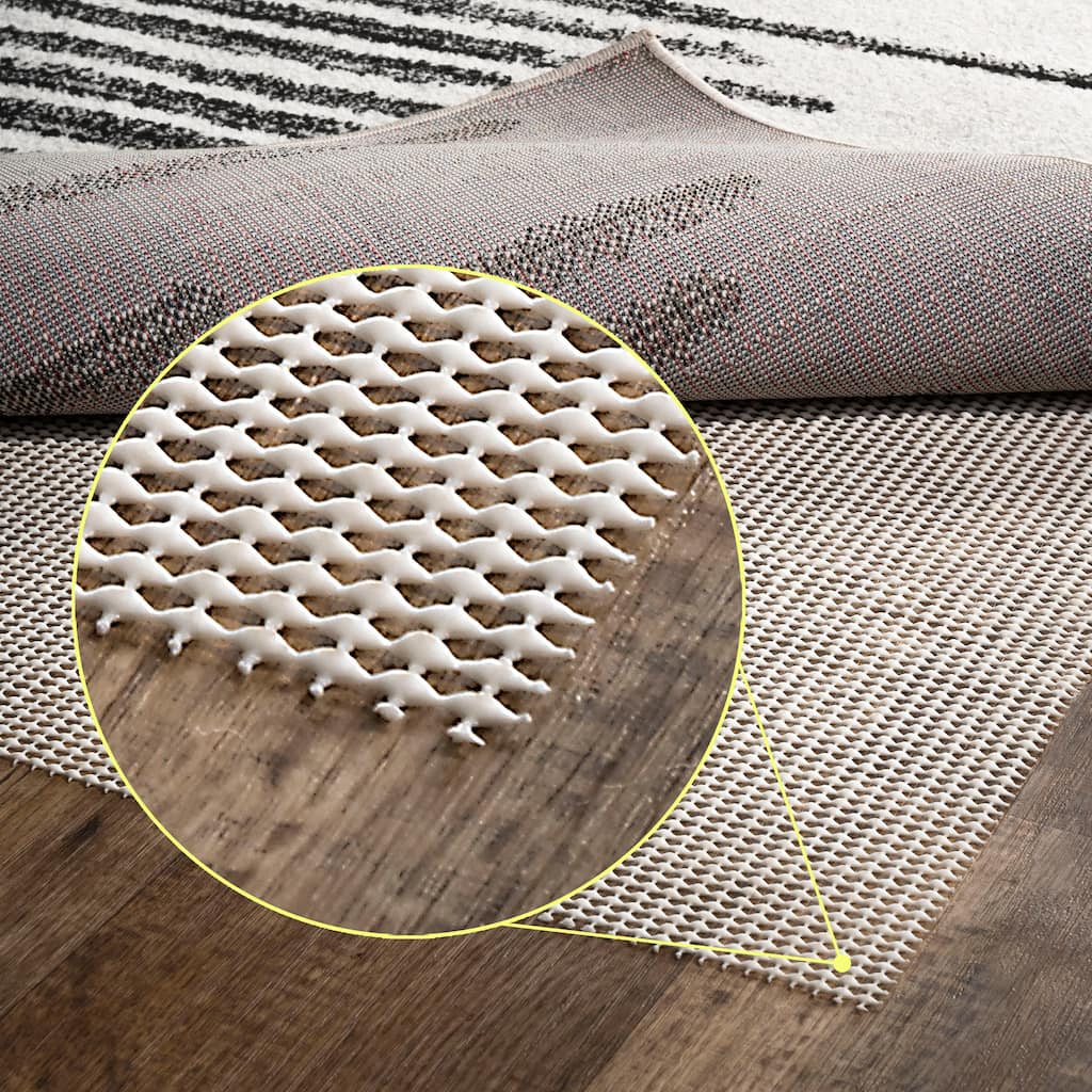 JONATHAN Y Ultra Stop Rug Pad Cream Pad - White