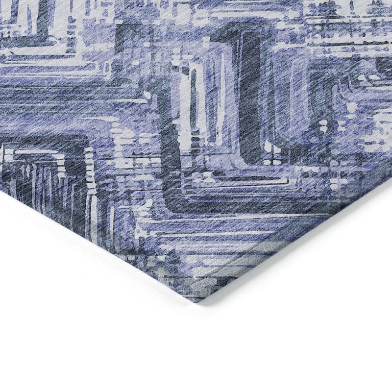 HomeRoots Geometric Transitional Rectangle Outdoor Rug