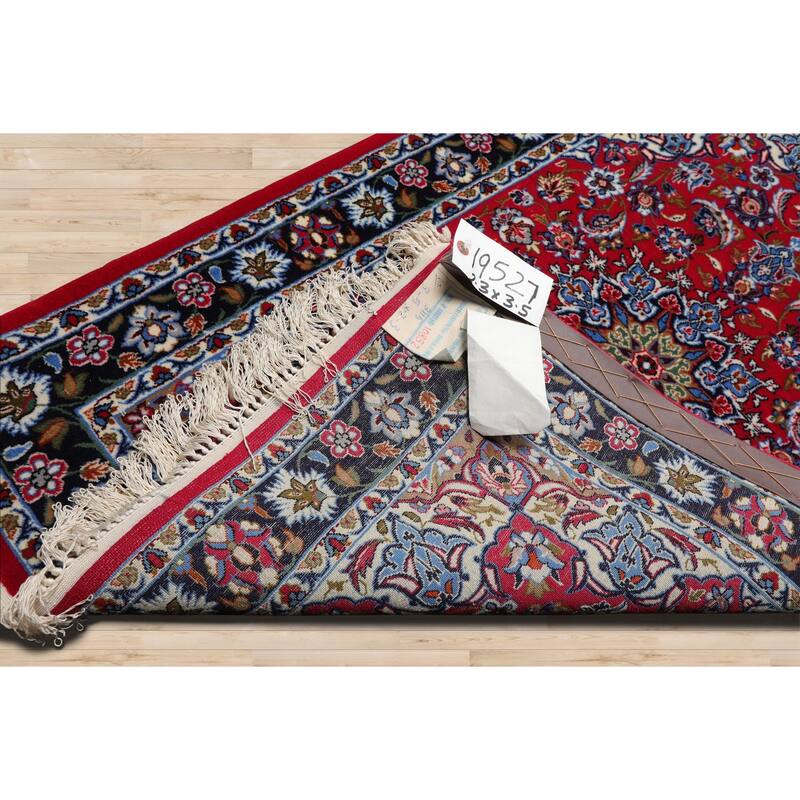 2'3''x3'5'' Hand Knotted Wool Red Isfahan Traditional 300 KPSI Rug - 2' 3'' x 3' 5''