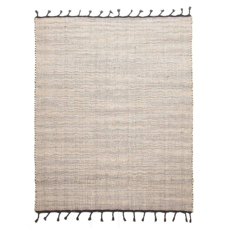 ECARPETGALLERY Braid weave Sienna Grey Wool Rug - 5'9 x 7'1
