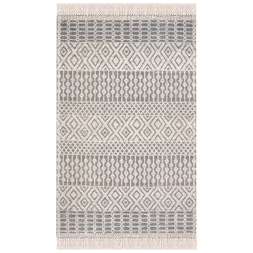 SAFAVIEH Handmade Natura Estel Wool Fringe Rug