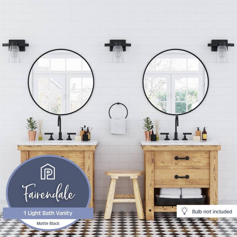 Prominence Home Fairendale Matte Black Farmhouse Vanity Light - Matte Black