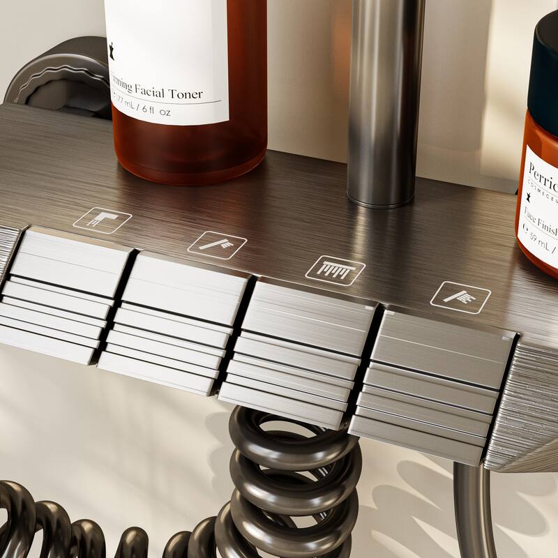 hower System with Rainfall Shower Head, Handheld Shower & Spray Gun Space Aluminum Wall Mount Bathroom Shower Faucet Set