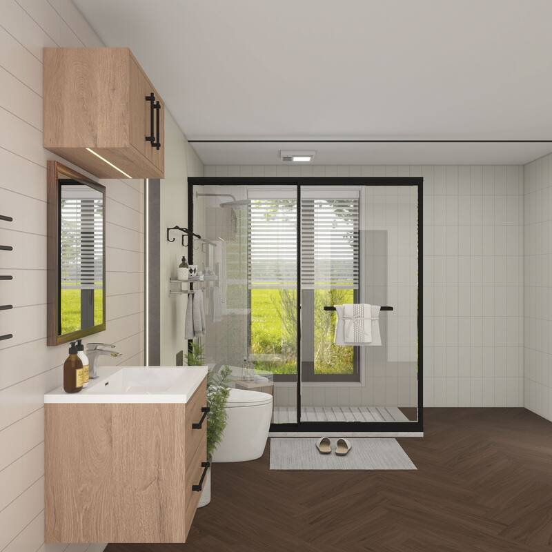 Victoria 24'' Wall-Mounted Vanity Set with Motion Sensor LED light Top Cabinet