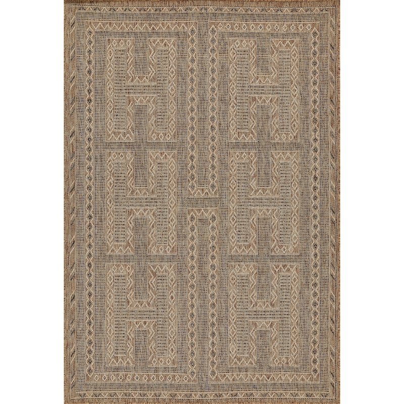 Momeni Hampton Geometric Indoor Outdoor Rug - 3'3" X 5' - Natural