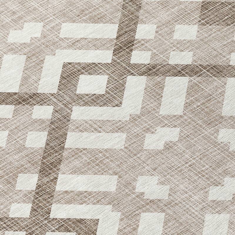 Machine Washable Indoor/ Outdoor Chantille Contemporary Trellis Rug