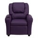 preview thumbnail 40 of 189, Contemporary Kids Recliner with Cup Holder and Headrest - 24"W x 21.5" - 36.5"D x 27"H