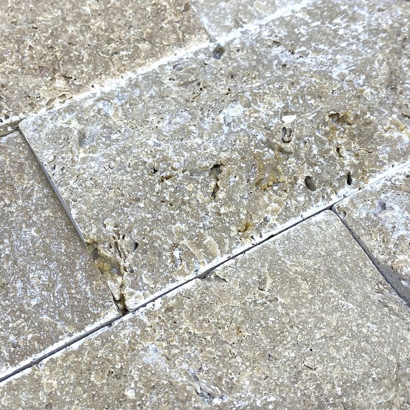 Tuscany Brown Travertine 3" x 6" Split Face Tile