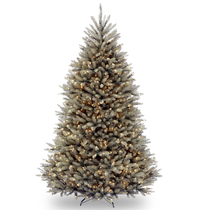 National Tree Company 7.5 ft. Dunhill Blue Fir Tree with Clear Lights - 7.5 Foot