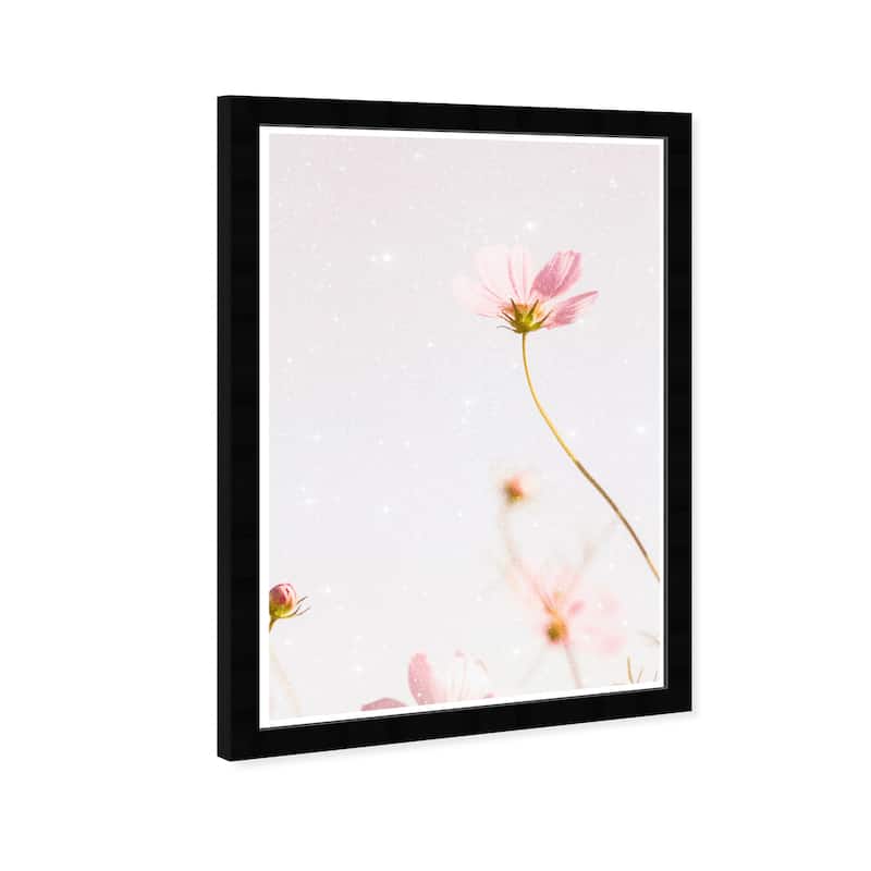 Wynwood Studio Prints Floral and Botanical Soft Floral Breeze White and Glam Wall Art Canvas Print
