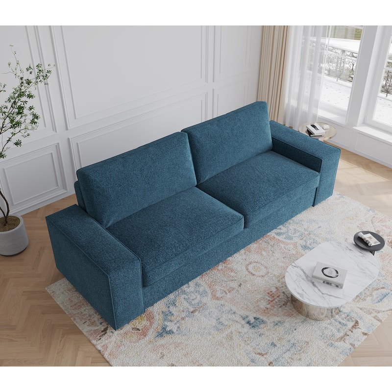 80" Linen 3-Seat Sofa Living Room Loveseat