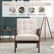 preview thumbnail 6 of 24, Ebello Mid-Century Modern Upholstered Leather Accent Chair with Solid Wood Frame