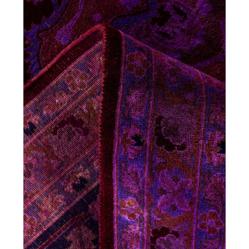 Overdyed One-of-a-Kind Hand-Knotted Area Rug - Purple - 8' 0" x 10' 2"