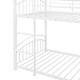 preview thumbnail 6 of 8, Elegant Friendly Design Twin over Twin Metal Kids House Bunk Bed with Built-in Slides and Climbing Ladders, Convertible, White