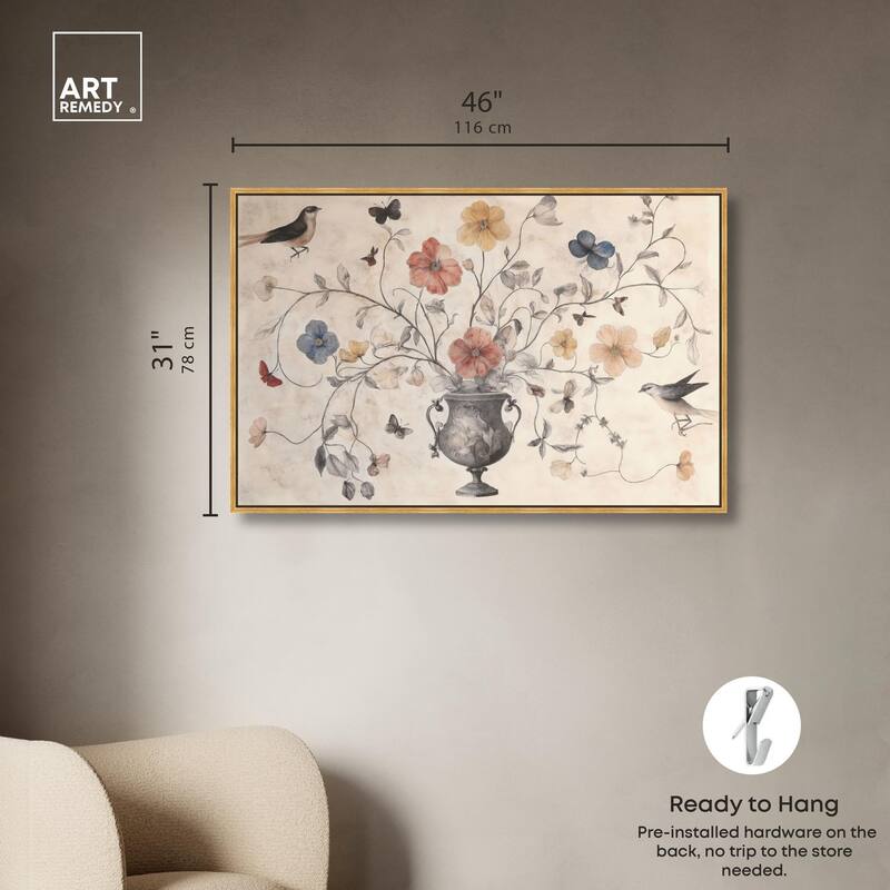 Antique Bouquet Canvas by Art Remedy