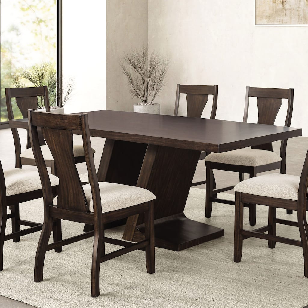 Furniture of America Yara Modern 5-Piece Espresso Wood Dining Set