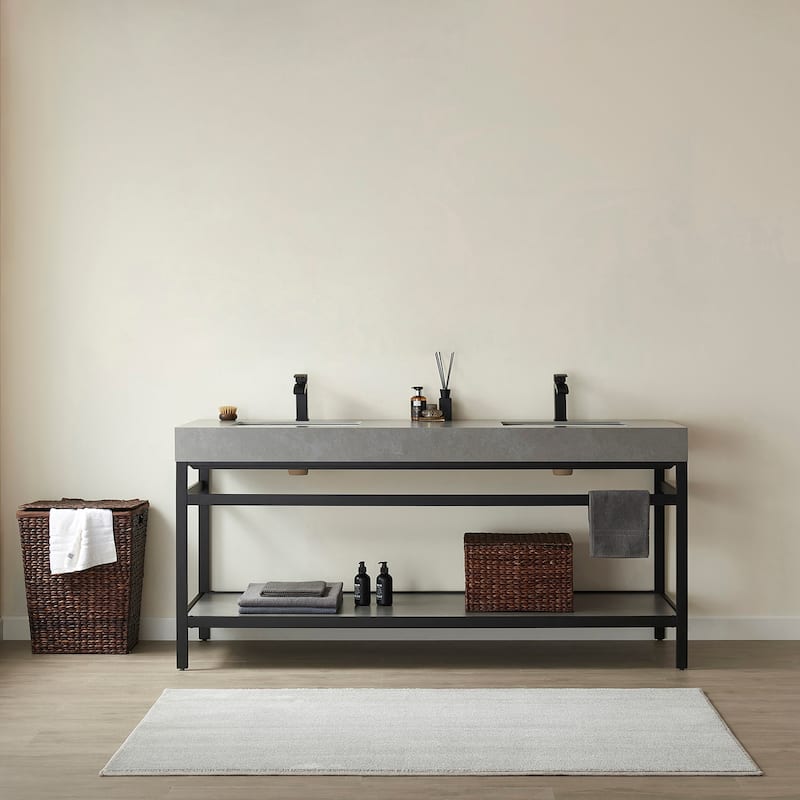 Miseno MV702572-NM Funes 72" Free Standing Double Basin Vanity Set