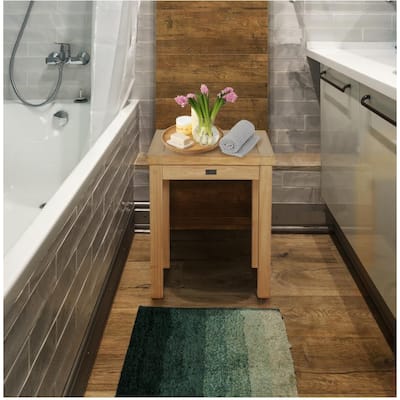 Teak Wood Somers Bathroom Side Table, Small
