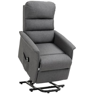 Electric Power Lift Recliner Chair for Elderly, Fabric Lift Chair with Remote Control, Side Pockets for Living Room