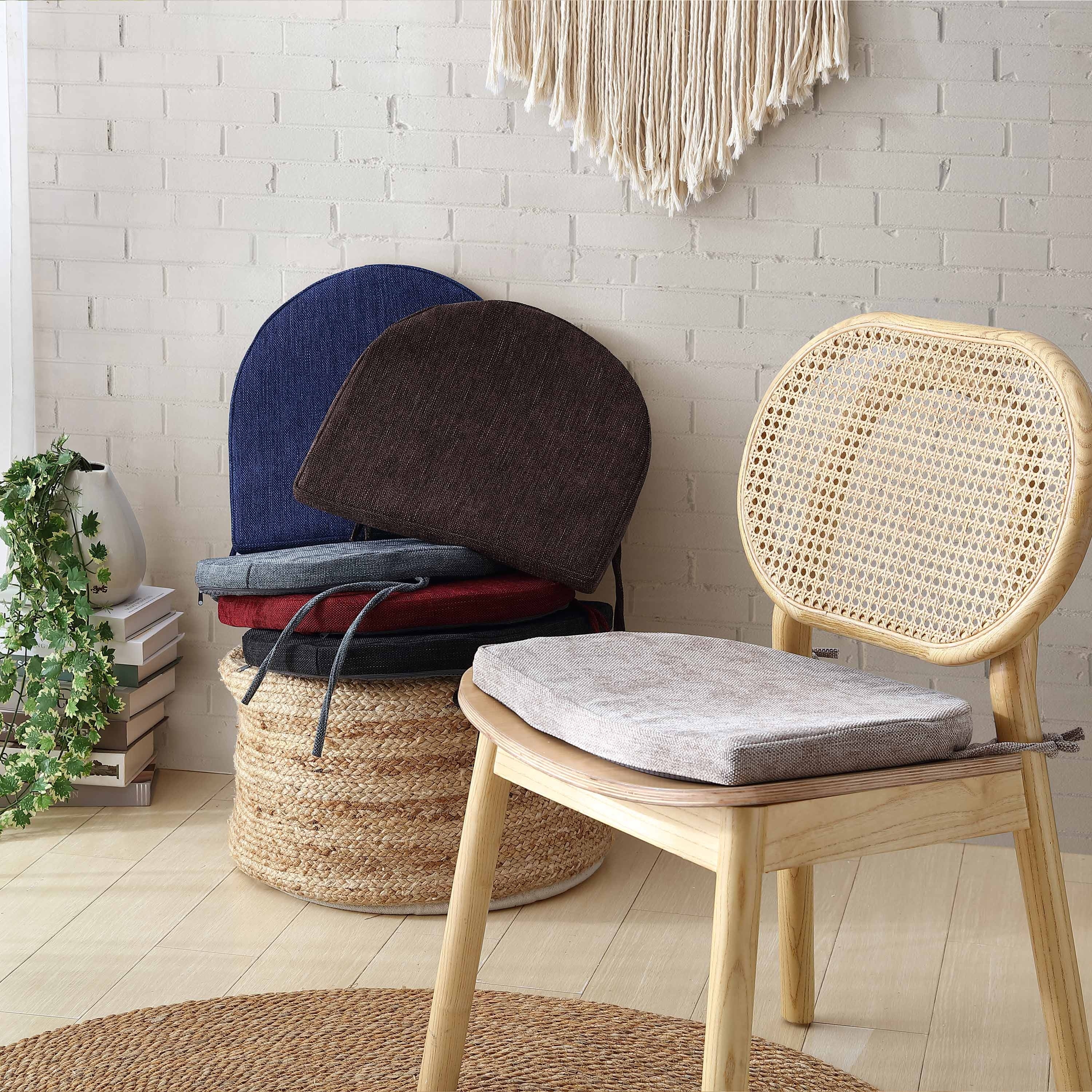 Sweet Home Collection U-Shape High Density Memory Foam Chair Pads with Ties