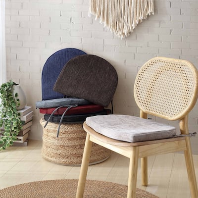 Sweet Home Collection U-Shape Molded Memory Foam Chair Pads With Ties