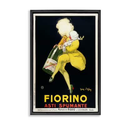 Stupell Vintage Fiorno Wine Framed Floater Canvas Wall Art Design By Marcus Jules