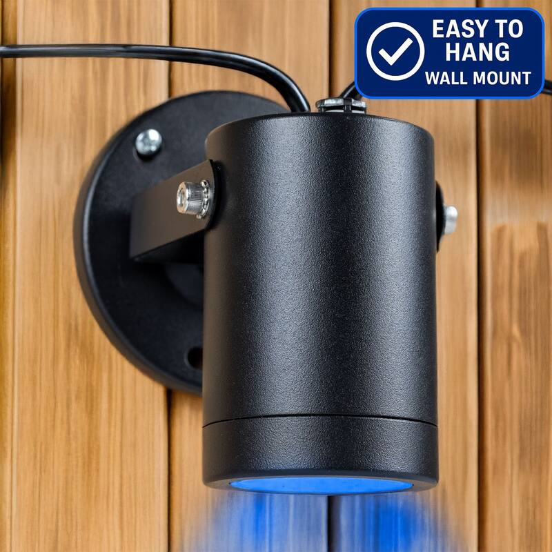 RGBWW Smart Outdoor Spotlights 4-Pack 48ft IP65 LED Lights Alexa Remote App