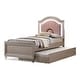 preview thumbnail 6 of 6, Ving Glam Wood 3-Piece Youth Platform Bedroom Set with LED Light by Furniture of America