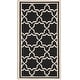 preview thumbnail 106 of 144, SAFAVIEH Courtyard Thomasina Indoor/ Outdoor Waterproof Patio Backyard Rug 2' x 3'7" - Black/Beige